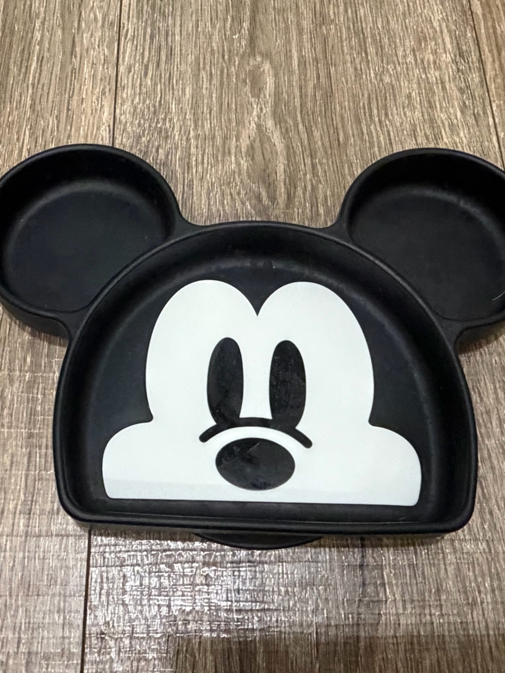 Bumkins Black Mickey Mouse Silicone Snack Plate